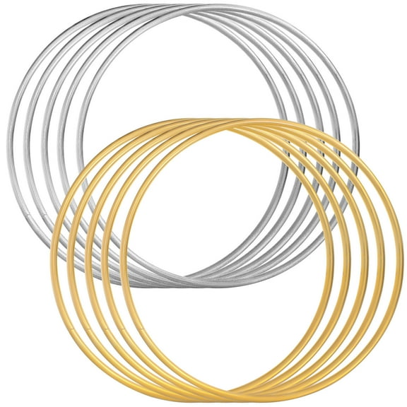 10 Pcs Metal Set 10cm Round Wire Frames for Craft Supplies Wreath Making Floral Lace Accessories Tools