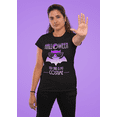 thumbnail image 2 of Halloween Shirts for Women Plus Size 1X 2X 3X 4X 5X Purple Bat Halloween Costumes for Plus Size Women, 2 of 6