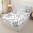 thumbnail image 2 of Castle Fairy Cute Safari Animal Zipper Twin Comforter Sets with Fitted Sheet and 2 Pillowcases for Boys,Giraffe Monkey Sloth Camel Silhouette Zipper Bedding Set,Black White,Grey Reversible,4-Piece, 2 of 6