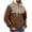 Brown, variant on Htigea Pullover Hoodie Men Blend Fleece Long Sleeve Sweatshirt with Kangaroo Pockets Beige,S