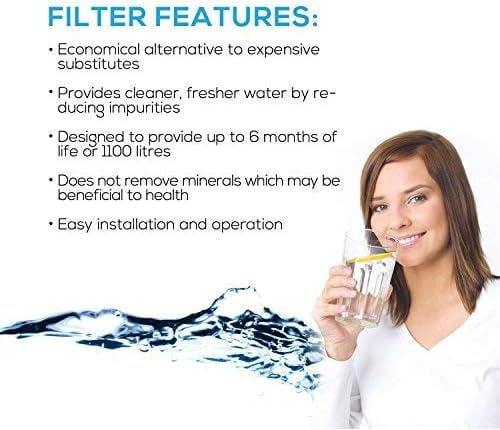 EcoAqua EFF-6011A Refrigerator Water Filter, Replacement for Samsung® DA29-00003G, Aqua-Pure Plus, DA29-00003B, HAFCU1, DA29-00003A, 3 Filters