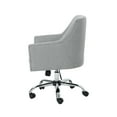 thumbnail image 6 of GDF Studio Morgan Mid Century Modern Fabric Home Office Chair, Gray and Chrome, 6 of 7