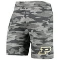 thumbnail image 2 of Men's Concepts Sport Charcoal/Gray Purdue Boilermakers Camo Backup Terry Jam Lounge Shorts, 2 of 3