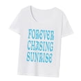 thumbnail image 3 of Camiseta para mujer de manga corta, camiseta básica suave, camiseta con cuello redondo para deportes, vacaciones, trabajo, regalo para mujer SG, 3 of 10