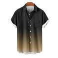thumbnail image 3 of Chiccall Mens Plus Size Hawaiian Shirts Summer Gradient Short Sleeve Button Tropical Holiday Beach Shirts Blouse Tops, 3 of 5