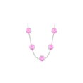 thumbnail image 1 of Created Pink Sapphires Necklace on 14K White Gold Bezel Set 75.00 ct.tw, 1 of 8