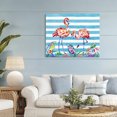 thumbnail image 2 of Stupell Industries Brushstroke Flamingos on Stripes Canvas Wall Art design by Paul Brent, 30 x 40, 2 of 7