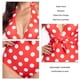 thumbnail image 5 of Traje de baño de una pieza con cuello halter y espalda descubierta, triángulo en V profundo, lunares, traje de baño para mujer para salida a la playa, Rojo M, 5 of 5