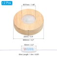 thumbnail image 2 of PATIKIL 3.2 Inch Wooden LED Light Base, 2pcs Wood Light Display Base Stand Lighting with Dimmer for 3D Crystal Glass Aroma Stone Art, 3 Color White Light, 2 of 8