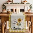 thumbnail image 2 of Table Runner 72 Inches Long for Kitchen Dining, Sunflowers Dresser Scarf Farmhouse, Dining Table Decorations for Wedding/Parties, Yellow Floral Watercolor Botanical Checkered Rustic 13 x 72 In, 2 of 8
