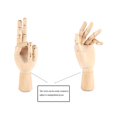 thumbnail image 4 of 7inch Wooden Sectioned Opposable Articulated Left/Right Hand Figure Manikin Hand Model for Drawing, Sketching, Painting (Left+Ri, 4 of 5