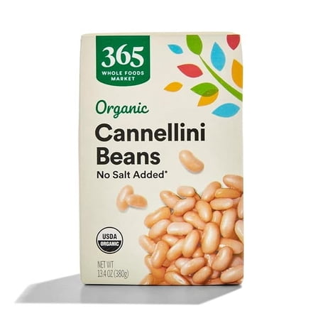 WF Organic Unsalted Cannellini Beans, 13.4 Ounce