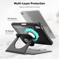 thumbnail image 4 of FJLBDE Case for iPad Mini 7 A17 Pro 2024/Mini 6 2021 8.3 Inch 7th/6th Gen, 360 Rotating Stand iPad Protective Case Cover with Auto Wake/Sleep, Black, 4 of 7
