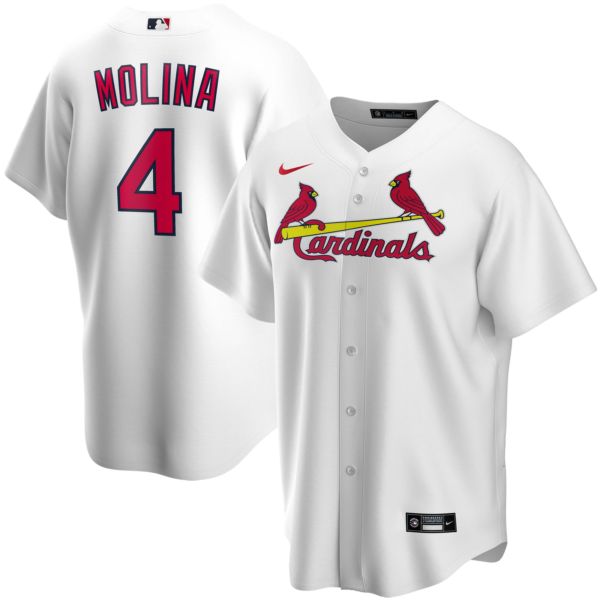 Yadier Molina St. Louis Cardinals Nike Home Replica Player Name Jersey - White ...