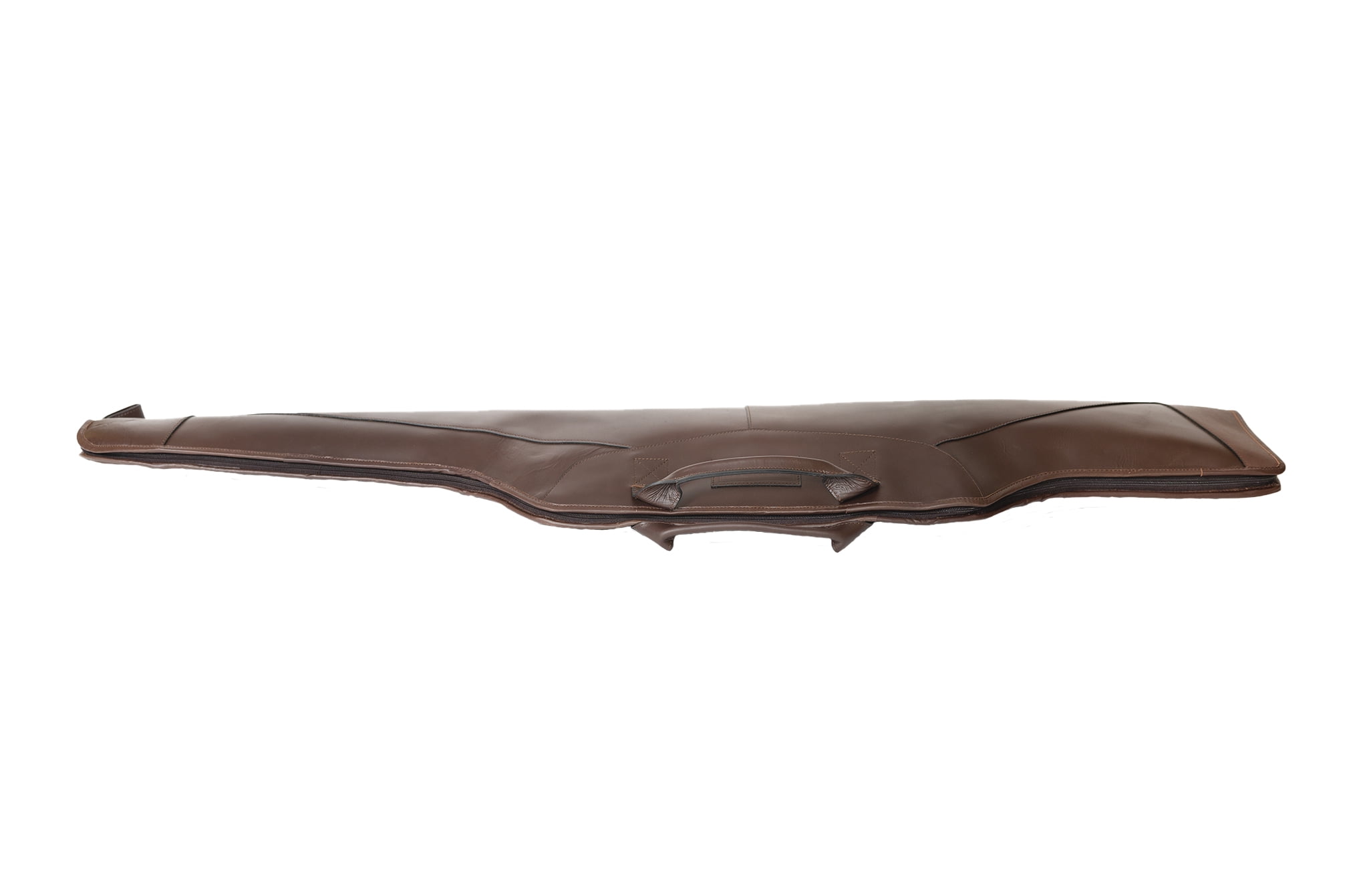 Handcrafted English Genuine Leather 50” Rifle Gun Shotgun Case Bag Brown