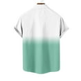 thumbnail image 5 of ZZwxWA Mens Button Down Short Sleeve Shirt Gradient Color Regular Fit Hawaiian Shirt Lightweight Casual Summer Shirts, 5 of 5