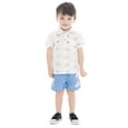 thumbnail image 4 of Smurfs Toddler Boys Print Button Up Shirt and Short Set, 2-Piece, Sizes 12M-5T, 4 of 9