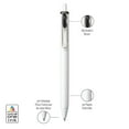 thumbnail image 3 of uni® one Retractable Gel Pens, Medium Point (0.7mm), Black Ink, 3 Pack, 3 of 7