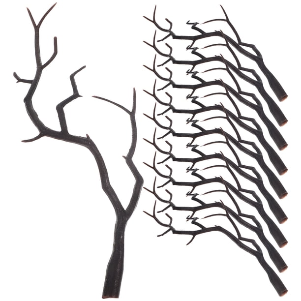 10 astas artificiales secas, ramas de árbol, ramitas decorativas falsas.