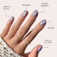 thumbnail image 3 of Press On Nails Glamnetic Sirenita con forma de cola de sirena corta ovalada, color morado, 3 of 6