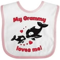 thumbnail image 3 of Inktastic My Grammy Loves Me Orca Family Boys or Girls Baby Bib, 3 of 4