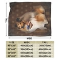 thumbnail image 3 of Wijzvio Sheltie Dog With Vintage American Flag Throw Blanket Soft Fuzzy Fleece Blanket For Couch Bed Living Room Decoration 60"X50", 3 of 9
