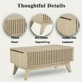 thumbnail image 6 of Lift Top Coffee Table with Hidden Storage, Mid Century Modern Fluted Farmhouse Center Table for Living Room, Wood, 6 of 9