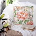 thumbnail image 4 of Pink White Flowers Decorative Pillowcase 20''x20'', Watercolor Rustic Botanical Floral Throw Pillow Covers Soft Cushion Case for Couch Sofa Bedroom Living Room, Pillowcase Boho Decor, 4 of 8