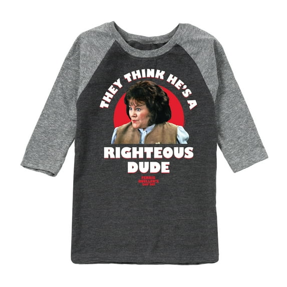 Ferris Bueller's Day Off - Righteous Dude - Toddler And Youth Raglan Graphic T-Shirt