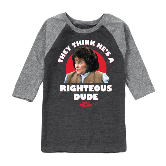 Ferris Bueller's Day Off - Righteous Dude - Toddler And Youth Raglan Graphic T-Shirt