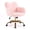 Pink, variant on Ktaxon Heart-Shaped Vanity Chair, Faux Rabbit Fur Desk Chair with Adjustable Height, 360-Degree Swivel and Wheels, Pink