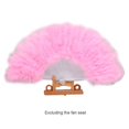 thumbnail image 3 of Feather Fan Foldable Handheld Festival Decoration Square Dance Retro Style Show Down Colorful Fan, 3 of 5
