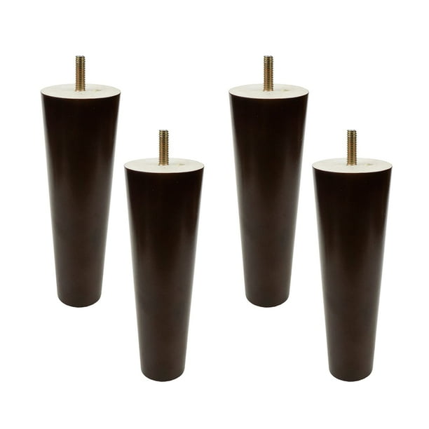 Geesatis Paquete De 4 Patas De Muebles De Madera De 18 Cm / 7 Pulgadas Reemplazo De Patas De Cocina De Gabinete Resistentes Decorativas Para Sofás De Mediados De Siglo Con Perno De Suspensión M8 Y Tor