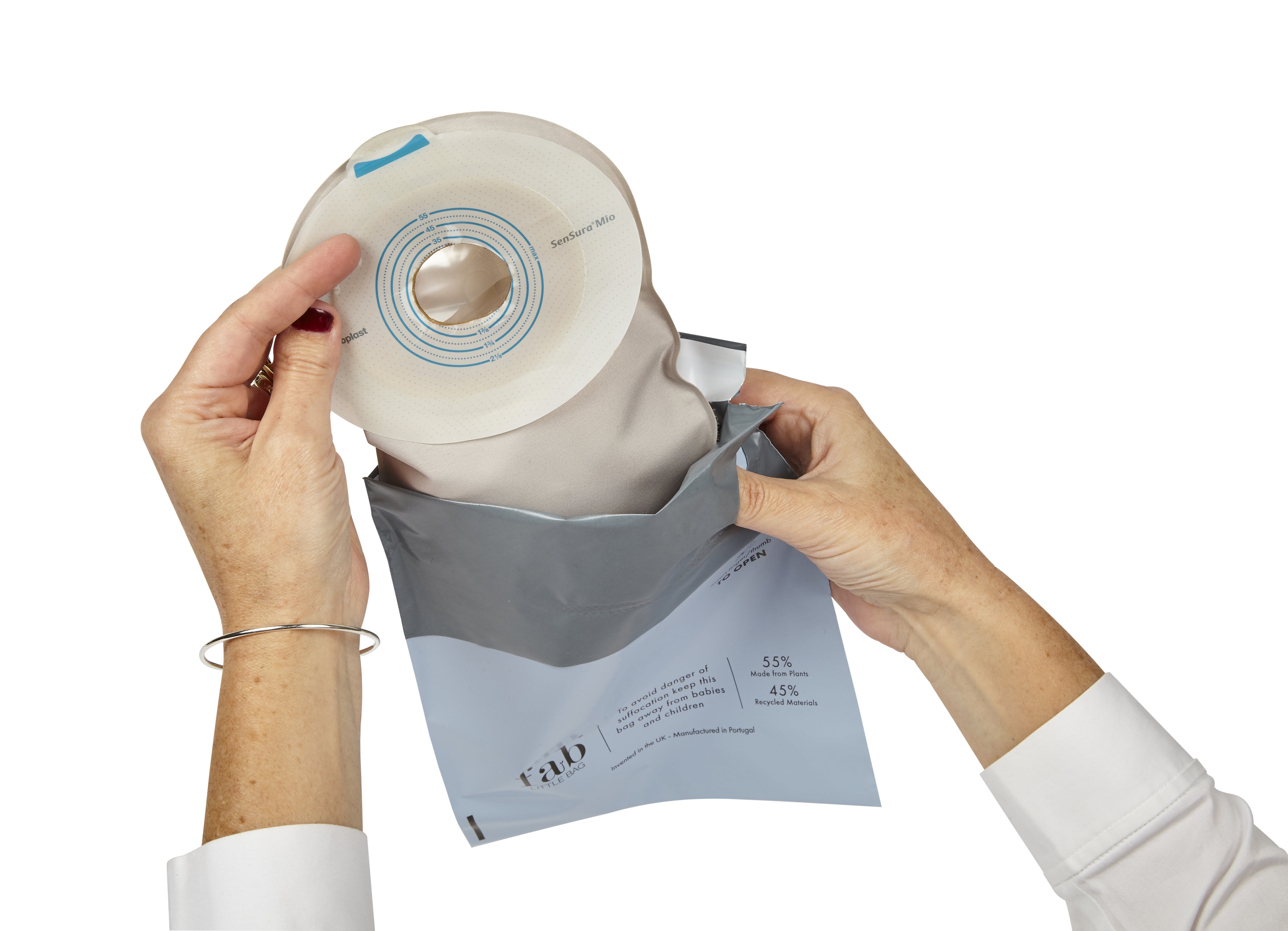 Fab Little Bag HyGeeni Disposal Bags for Nappies, Incontinence Pads, Ostomy & Catheter Bags - Prevents Odours, No Mess, Eco-Friendly, Pack of 50 Bags