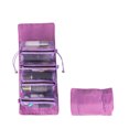 thumbnail image 2 of Neceser enrollable para maquillaje, organizador de viaje para artículos de aseo - 4 bolsas de nailon desmontables, estuche de cosméticos de gran capacidad para mujer | Neceser portátil para viajes,, 2 of 8