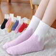 thumbnail image 4 of Calcetines de felpa mullidos para mujer, cómodos, gruesos, de invierno, cálidos y suaves, de forro polar., 4 of 5