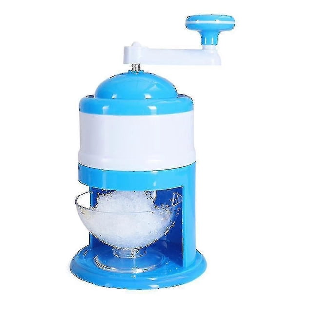 Compatible Ice Shaver Hand Crank Quick Ice Cube Snow Cone Maker 1 Piece, Blue_Perfect Gift