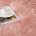 thumbnail image 5 of Fluffy Rectangle Area Rug, Thick Faux Fur Chair Couch Cover Small Shaggy Rug Carpet for Bedroom, Kids/Baby Room, Shag Floor Furry Bedside Fuzzy Carpet, Pink,4 x 6 ft Rectangle, 5 of 7