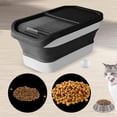 thumbnail image 6 of Tooyful Dog Cat Food Storage Container Rice Bin with Lids Airtight Tank Leakproof Collapsible Dog Food Container Rice Storage Bin for Cereal, Flour Black, 6 of 10
