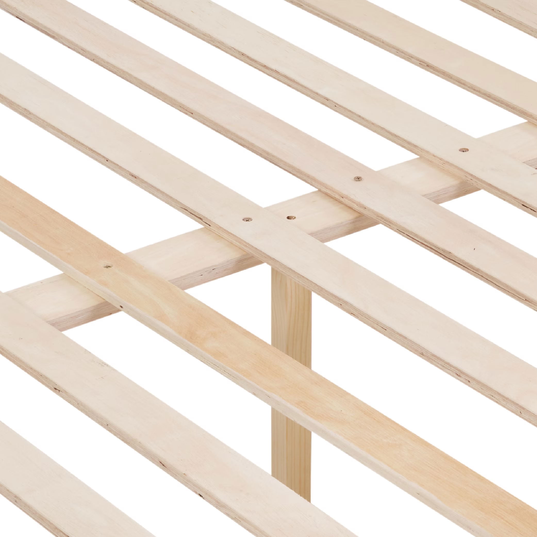 MAYEERTY Full over Full Bunk Bed with Thick Posts, Solid Wood Bed Frame with High Guardrail and Ladder, for Kids Teens Dorm Rooms, No Box Spring Needed