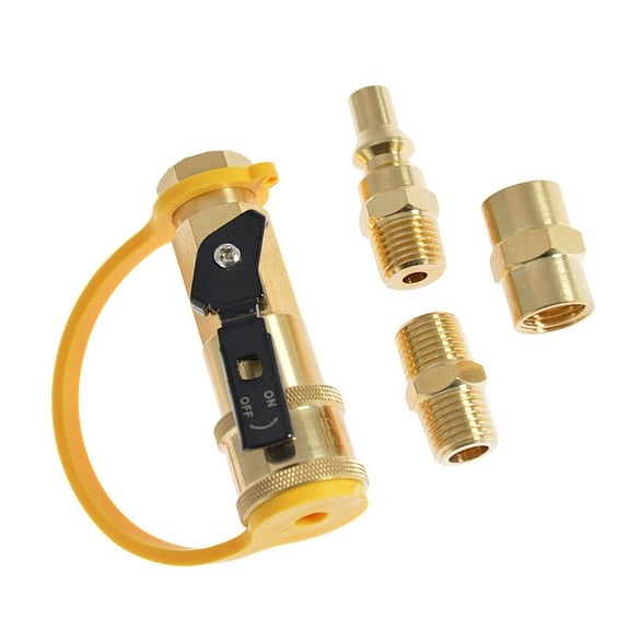 Laikoutd Propanes Quick Connects Fittings Adapter with Shutoff BBQ Grills Connector Supplies Metal Propanes Connector