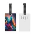 thumbnail image 5 of Hirioo Colorful Surreal Landscape for Luggage ID Tag with Adjustable Strap Travel Baggage Bag Tags Suitcase Identify Labels for Women Men, 5 of 7