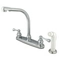 thumbnail image 1 of Kingston Brass KB711BL High Arch Kitchen Faucet with Sprayer, Chrome, 1 of 1