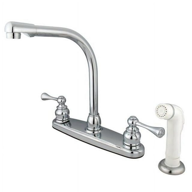 Kingston Brass KB711BL High Arch Kitchen Faucet with Sprayer, Chrome