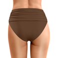 thumbnail image 3 of KONDYS High Waist Women Ruched Belly Control Bikini Swimsuit Bottoms Comfortable And Stylish Swimwear For Beach Or Pool Beachwear Stylish, 3 of 5