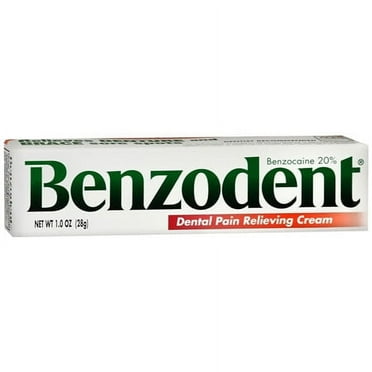 Benzodent Benzodent Dental Pain Relieving Cream, 0.25 oz Pack of 2