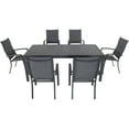 thumbnail image 4 of Hanover Naples 7-Piece Outdoor Dining Set with Aluminum 63" x 35" Patio Table, Seats 6, 4 of 14