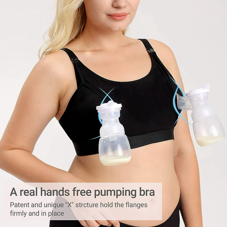 Pumping Bra, Hands Free Pumping Bras for Women 3 Pack Supportive  Comfortable All Day Wear Pumping and Nursing Bra in One Holding Breast Pump  for Spectra S2, Bellababy, Medela, etc 
