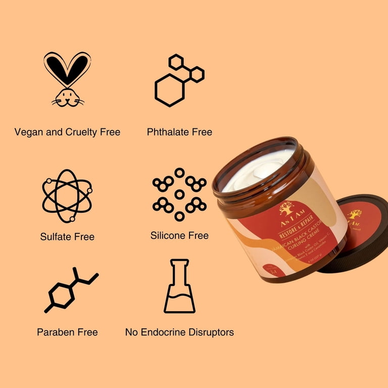 As I Am Jamaican Black Castor Oil Curling Creme, 8 oz, Moisturizer