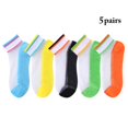 thumbnail image 2 of Chaussettes Coupe-Bas Transparentes pour Femmes 5 Paires de Chaussettes de Course à la Mode Minces, 2 of 10